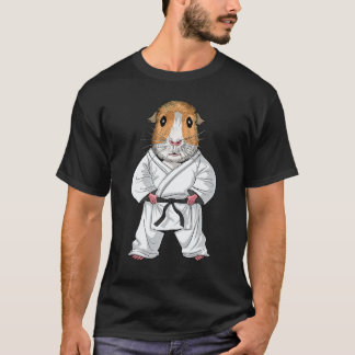 Klassisk marsvin Karate Ninja Jiu-Jitsu Taekwond T Shirt