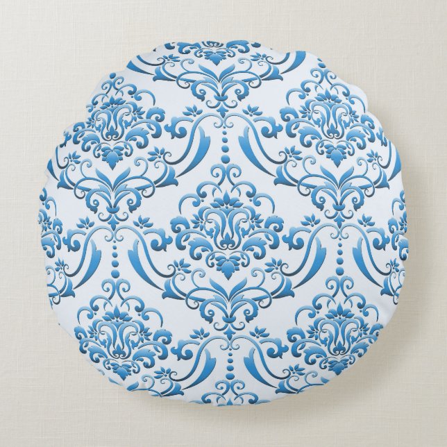 Klassisk mask: Luxuriös, sömlös bakgrund Rund Kudde (Framsidan)