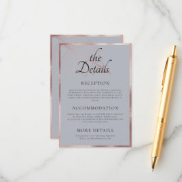 Klassisk Matt Ro Guld Lövs Bröllop-detalj Tilläggskort