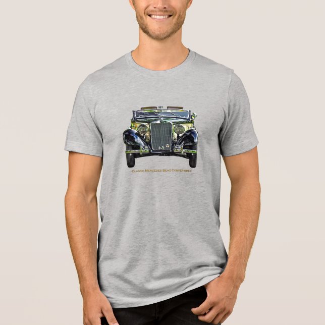 Klassisk Mercedes Benz Cabriolet T Shirt (Framsida)