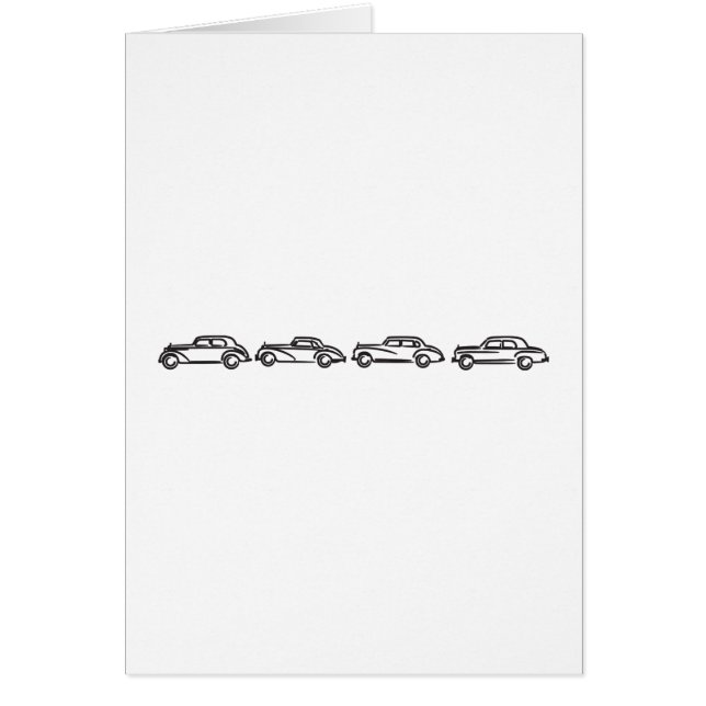 Klassisk Mercedes-linje Hälsningskort (Framsidan)