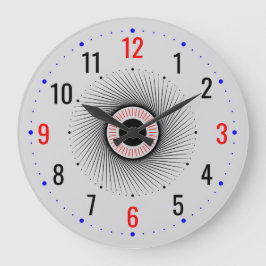 Klassisk Metallisk Grå Färg - Ovanlig Grå Stor Klocka