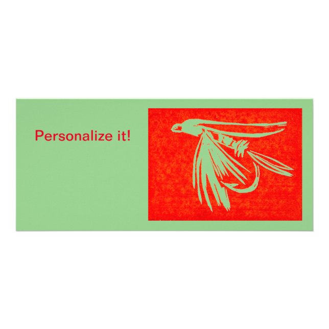 Klassisk midge blöt fly, flygbindning, flygfiske a reklamkort (Framsidan)