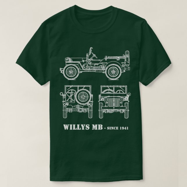 klassisk militär fordon WW2 T Shirt (Design framsida)