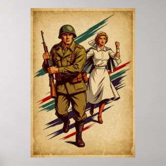 Klassisk militär rekrytering Poster i Retro Stil