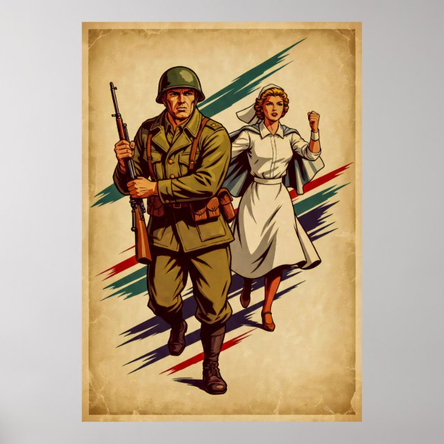 Klassisk militär rekrytering Poster i Retro Stil (Framsidan)