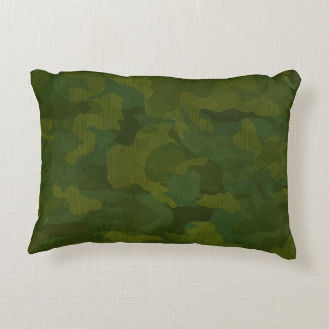 Klassisk Militärkamouflage Prydnadskudde (Baksidan)