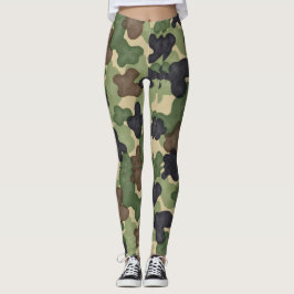 Klassisk militärkamouflage utan havsbotten Mönster Leggings