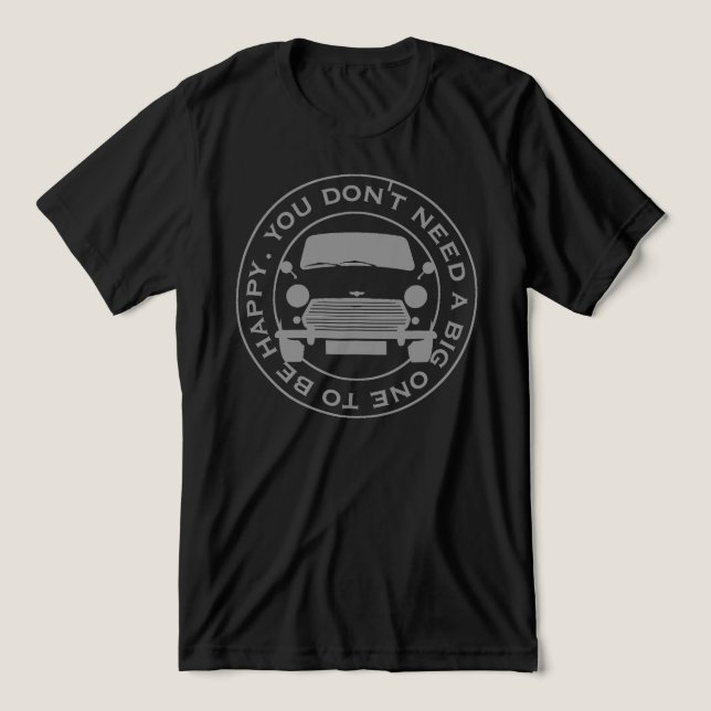 Klassisk Mini-bil original 1960-tals slogan. T Shirt (Design Framsida)