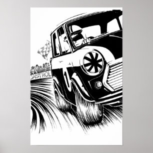 Klassisk Mini-Tävla-teckning Poster
