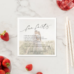 Klassisk minimal foto-Roligt - fakta för modern Br Pappersservett