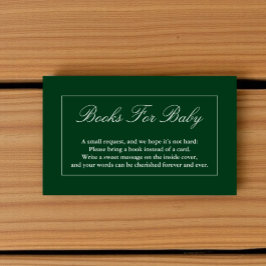 Klassisk minimal Grönt Bokar för Baby Tilläggskort