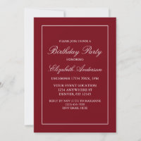Klassisk minimal kallelse till Red Birthday