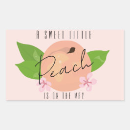 Klassisk minimal persiko-babystölder rektangulärt klistermärke