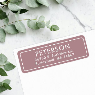 Klassisk minimal returadressetikett returadress etikett