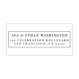 Klassisk minimalist | BRÖLLOP NAMN RETURADRESS Stämpel