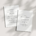Klassisk minimalistisk all-i-ett-bröllop-inbjudan inbjudningar<br><div class="desc">Denna klassiska minimalist i en bröllopsinbjudan är underbar för en enkel och elegant bröllop. Den svarta och vita vintagens typografi ge är en klassens formell beröring. Behålla den som den är eller välj att anpassa den med teckningar eller bilder som du väljer.</div>