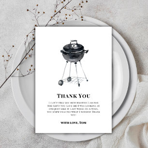Klassisk, minimalistisk babystödraster för BBQ Tack Kort