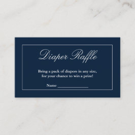 Klassisk minimalistisk blåkullblå blöja-raggarlott tilläggskort