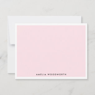 Klassisk minimalistisk BrightStor Rosa Vit Elegan Anteckningskort