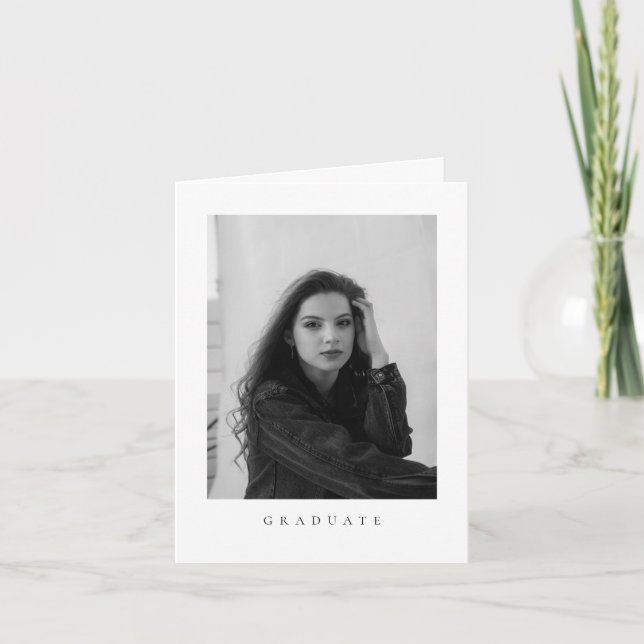 Klassisk minimalistisk examensfoto vikt meddelande (Framsida)