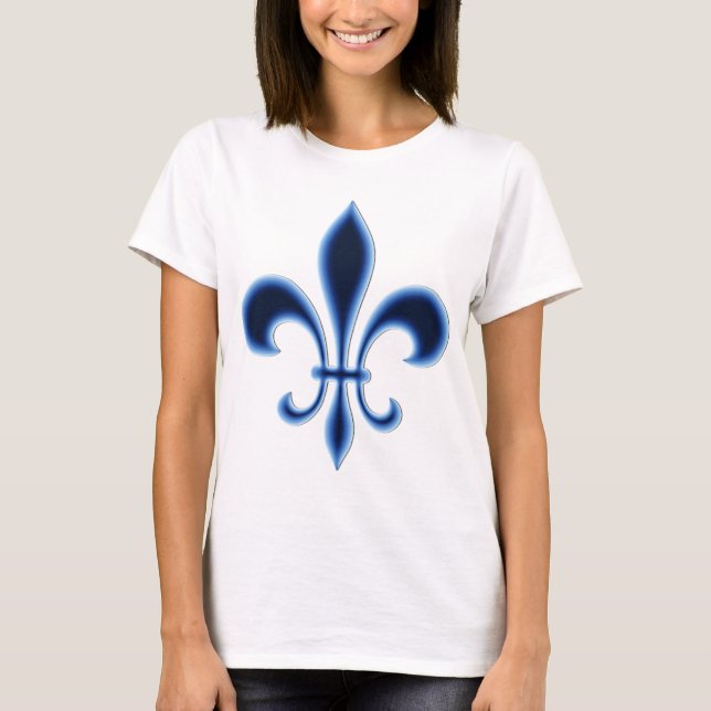 Klassisk minimalistisk Fleur-de-lis-grafik Tee Shirt (Framsida)