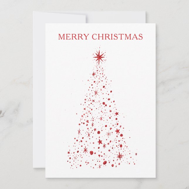 Klassisk minimalistisk Gnistra Julgran Julkort (Framsida)