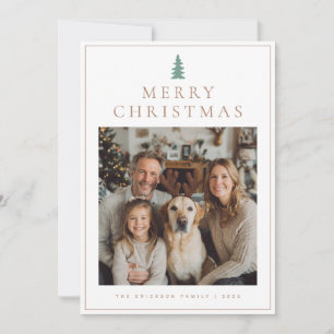 Klassisk minimalistisk God Jul Foto Julkort
