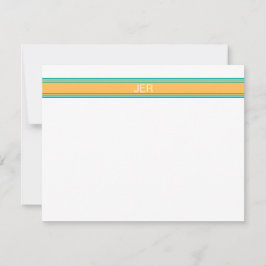 Klassisk, minimalistisk Grönt med enkel Gult i mon Anteckningskort