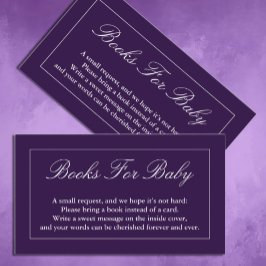 Klassisk minimalistisk Lila Bokar för Baby Tilläggskort