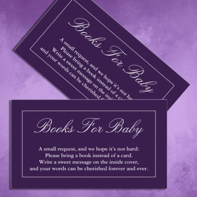 Klassisk minimalistisk Lila Bokar för Baby Tilläggskort (Skapare uppladdad)