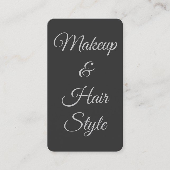 Klassisk minimalistisk makeup-artist Hair Stylist Visitkort (Framsida)