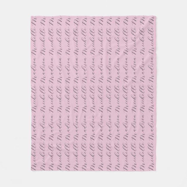 Klassisk minimalistisk Namn-handskrift Fleecefilt (Framsidan)