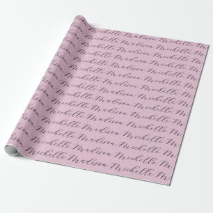 Klassisk minimalistisk Namn-handskrift Presentpapper