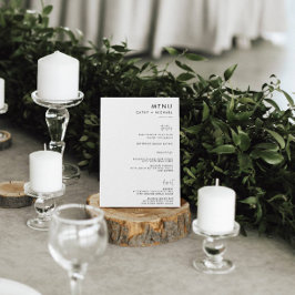 Klassisk, minimalistisk Papper meny för enkel svar