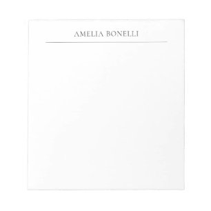 Klassisk minimalistisk professionell anteckningsblock