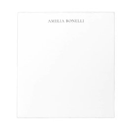 Klassisk minimalistisk professionell enkel Namn Anteckningsblock