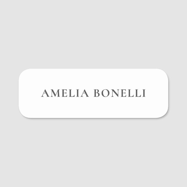 Klassisk minimalistisk professionell enkelhet namnbricka (Framsida)