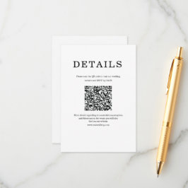Klassisk minimalistisk Qr enkel vit och svart Tilläggskort