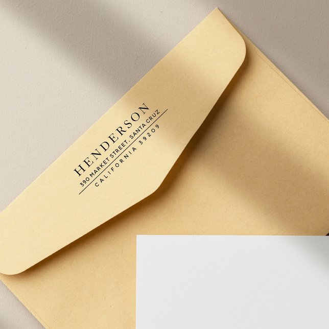 Klassisk, minimalistisk Returadress i Namn Stämpel (Skapare uppladdad)
