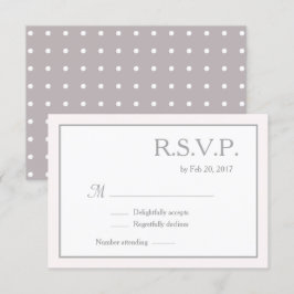Klassisk minimalistisk  rosa vit bröllop OSA Inbjudningar