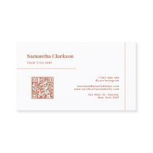 Klassisk, minimalistisk terracotta Line QR-kod