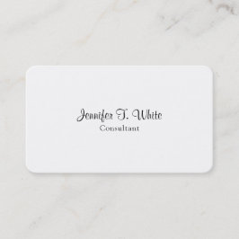 Klassisk, minimalistisk vit Professionell platt Visitkort