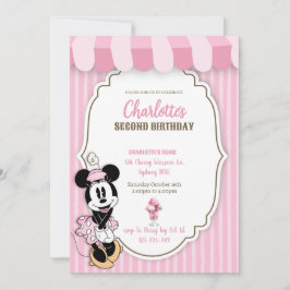Klassisk Minnie glassbutik inbjudan 