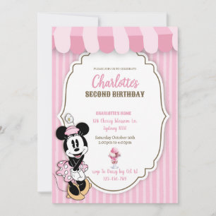 Klassisk Minnie glassbutik inbjudan