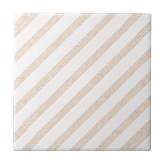 Klassisk Modern Beige Randig Kakelplatta (Framsidan)