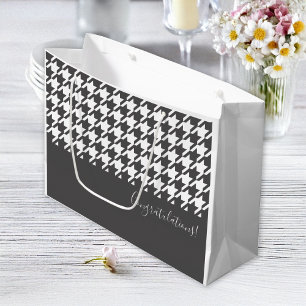 Klassisk Modern Black and White Houndstooth