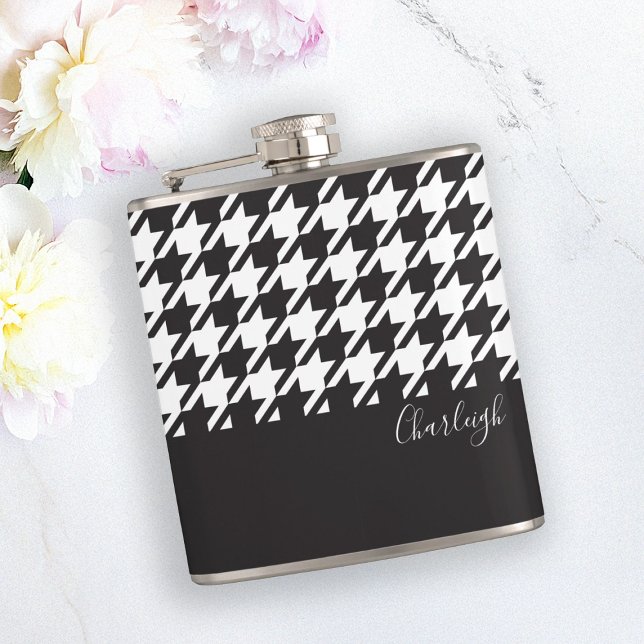 Klassisk Modern Black and White Houndstooth Fickplunta (Skapare uppladdad)