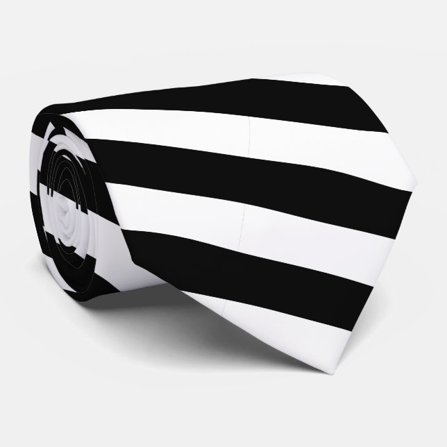 Klassisk Modern Black and White Stripe Slips (Rullad)