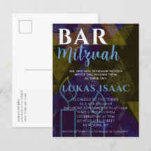 Klassisk Modern Blue Pub Mitzvah, fetstil